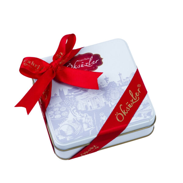 Öksüzler Hediyelik Çifte Kavrulmuş Mini Lokum 250 Gr Metal Kutu